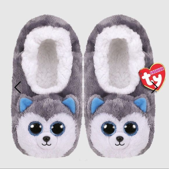Ty Other - TY Beanie Boos SLUSH The Husky Children’s Slippers Size - Medium 1-3 NEW